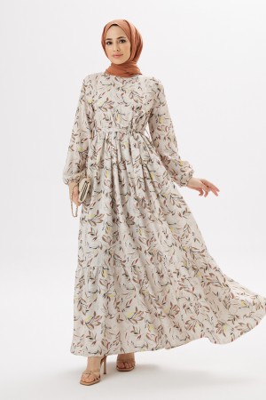 Viva Linen Dress - Brown