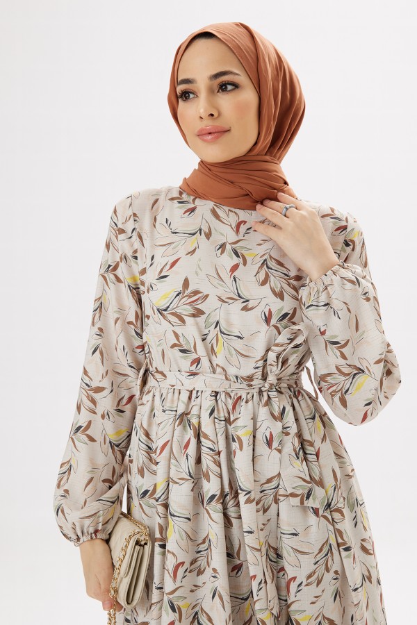 Viva Linen Dress - Brown