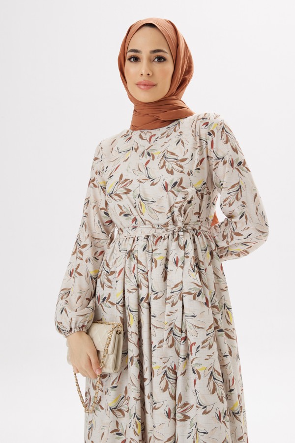 Viva Linen Dress - Brown