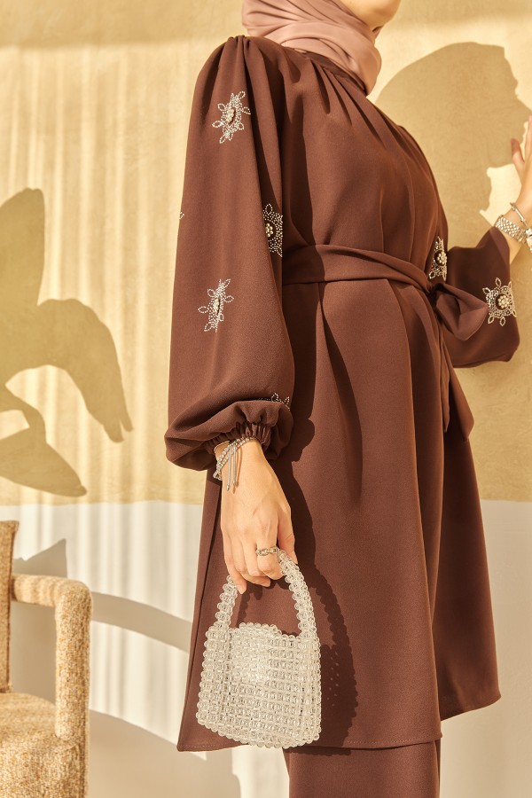 Mila Belted Suit - Brown Mila Belted Suit - Brown