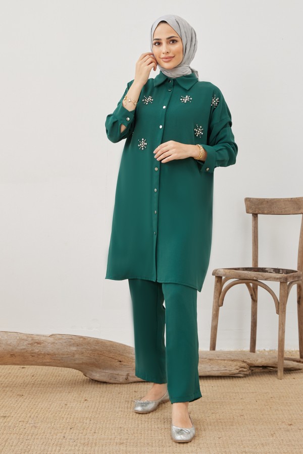 Snowflake Hijab Suit - Emerald Snowflake Hijab Suit - Emerald