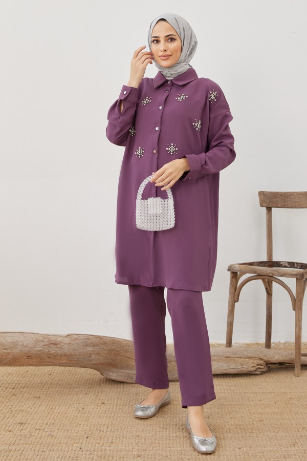 Snowflake Hijab Suit - Lilac