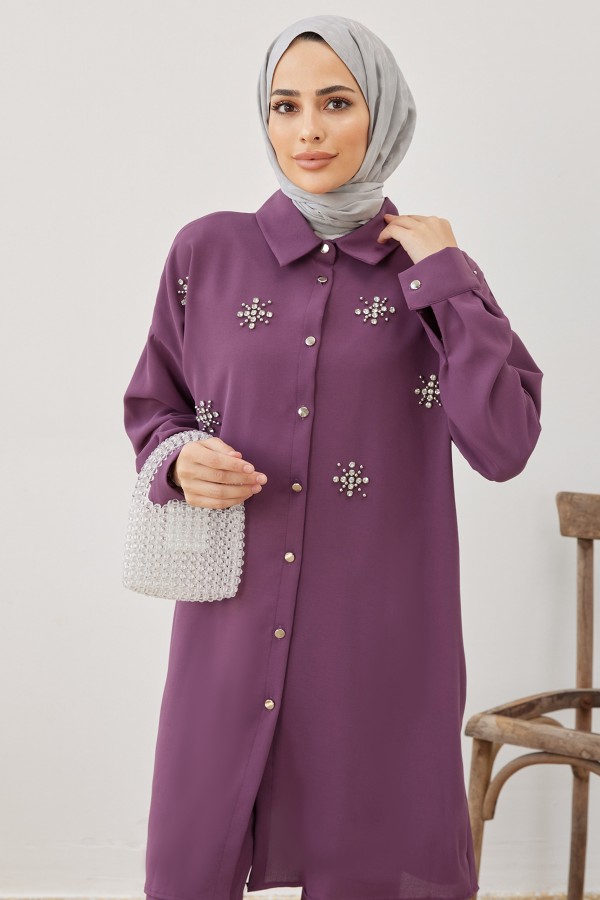 Snowflake Hijab Suit - Lilac
