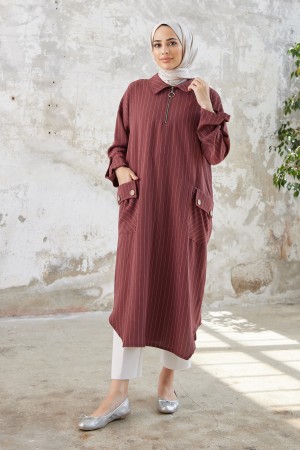 Pocket Detailed Tunic - Dried Rose