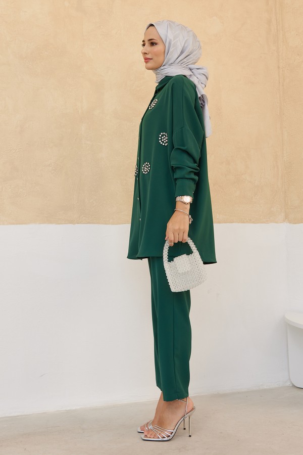 Stone Double Suit - Emerald