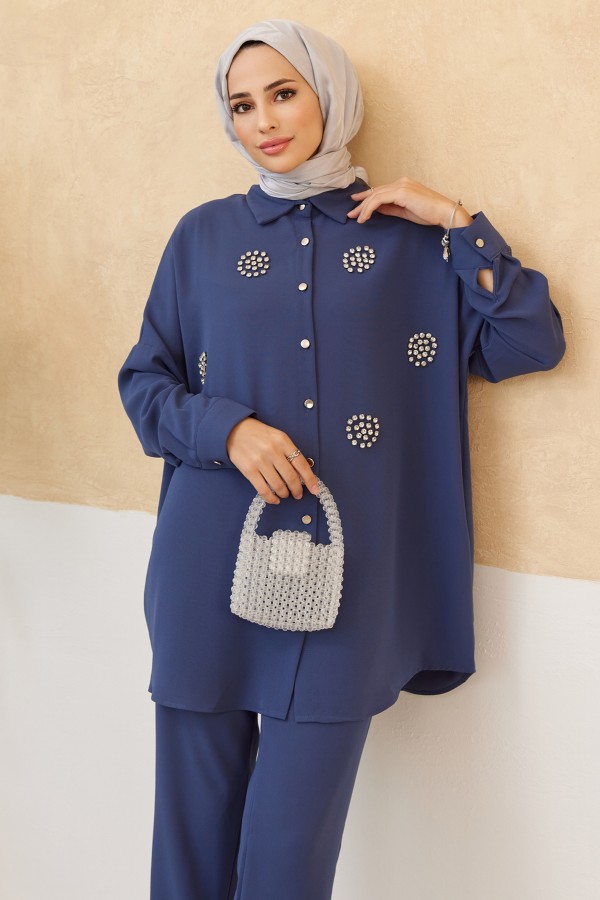 Stone Double Suit - Indigo