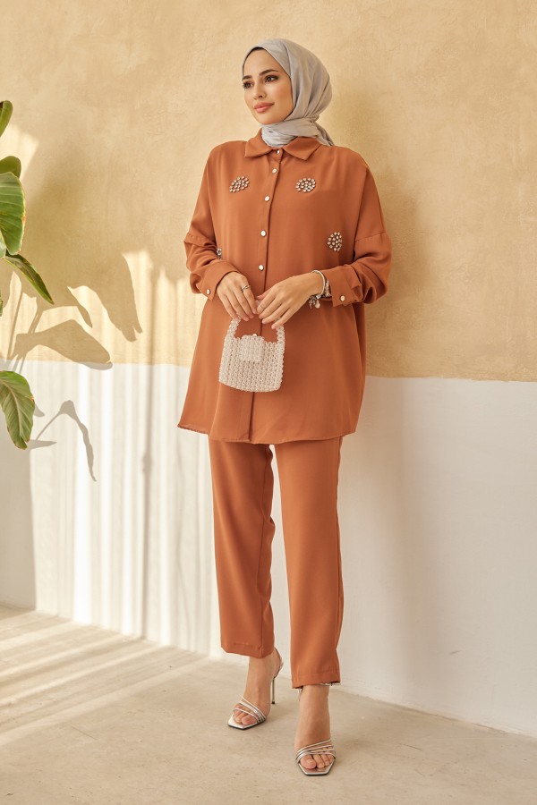 Stone Double Suit - Camel