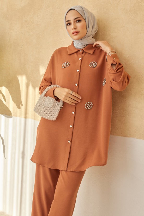 Stone Double Suit - Camel
