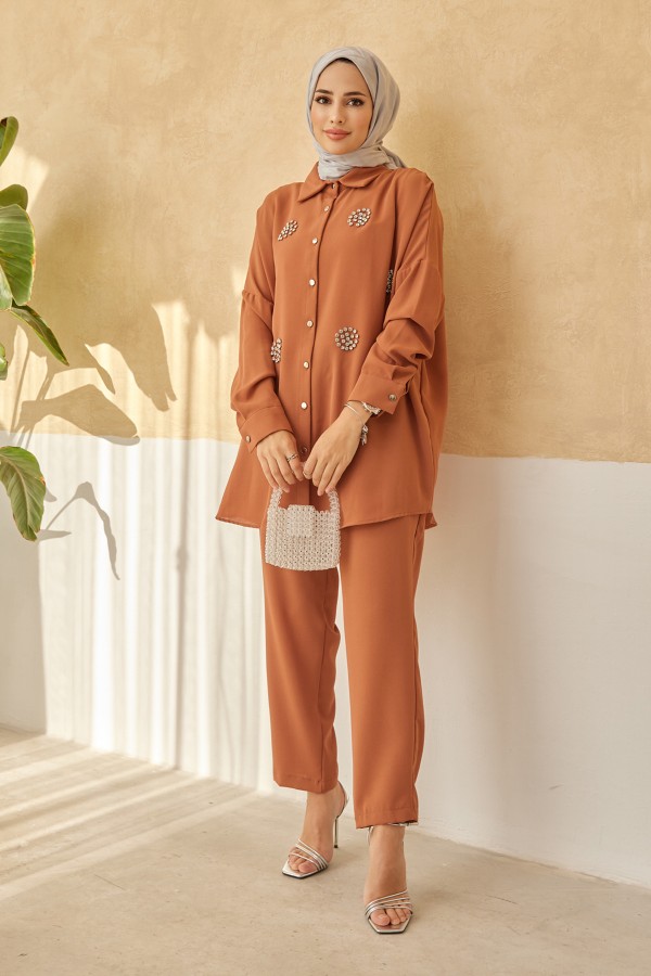 Stone Double Suit - Camel