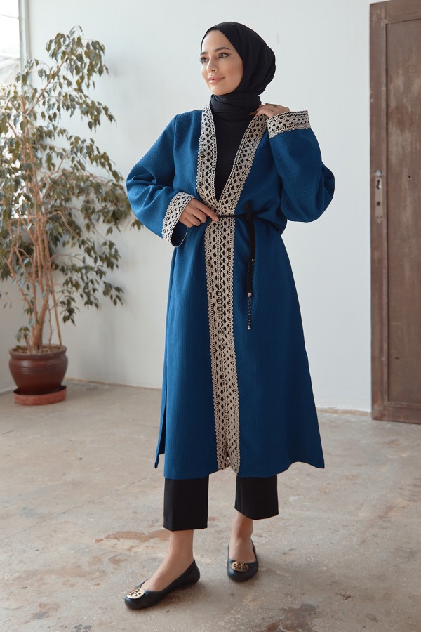 Lace-up Knitwear Cardigan - Saks