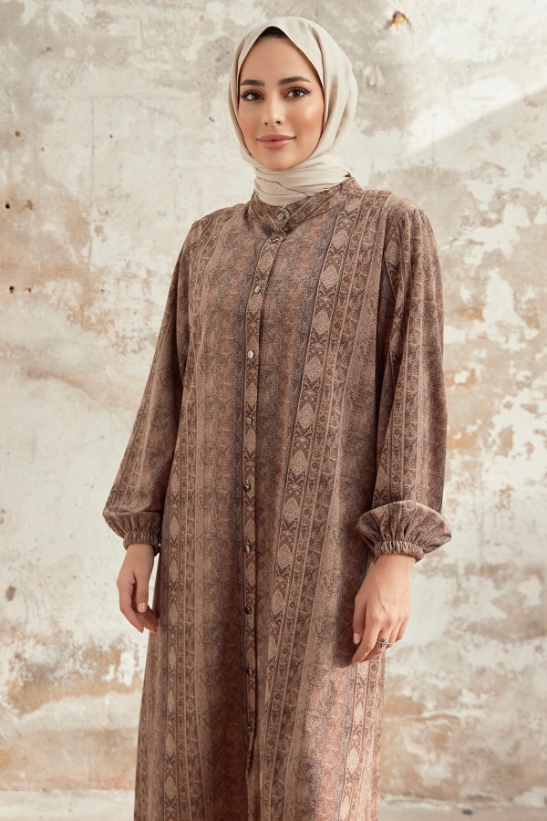 Plus Size Authentic Pattern Suit - Mink