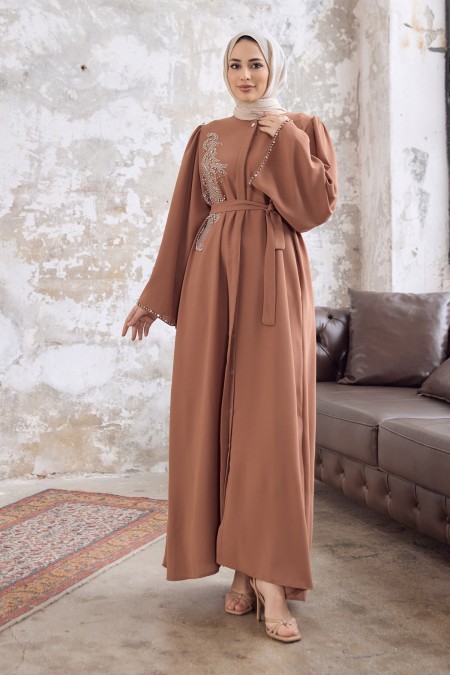 Lora Stone Abaya - Camel