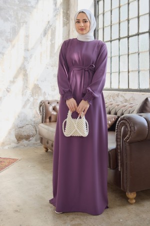 Vera Belted Dress - Lilac