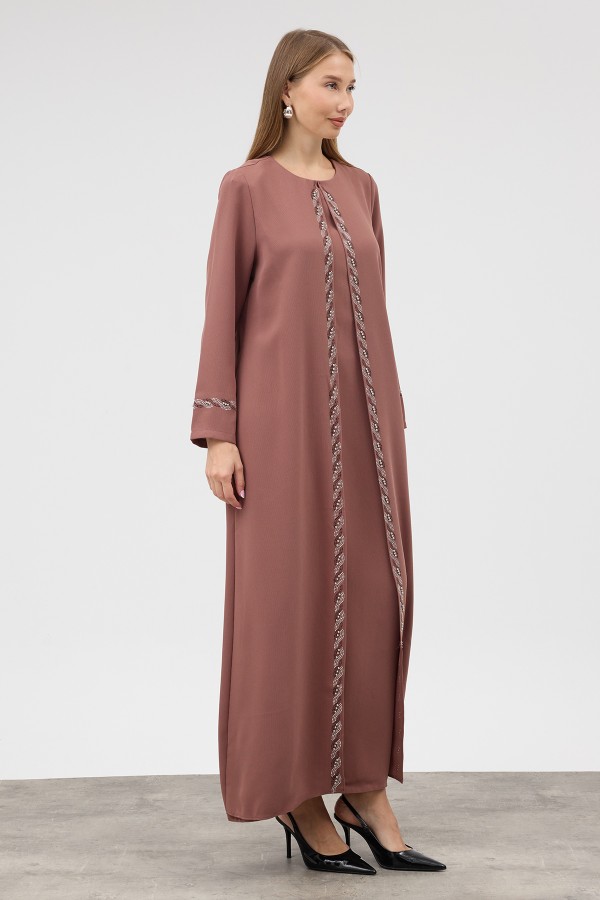 Lara Plus Size Evening Dress - Light Rose Pink