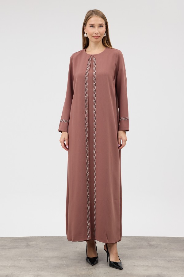 Lara Plus Size Evening Dress - Light Rose Pink