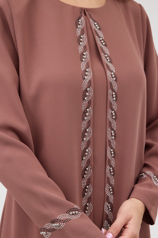 Lara Plus Size Evening Dress - Light Rose Pink