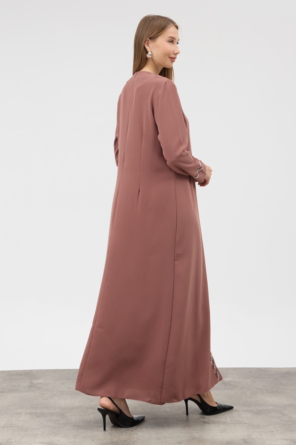 Lara Plus Size Evening Dress - Light Rose Pink