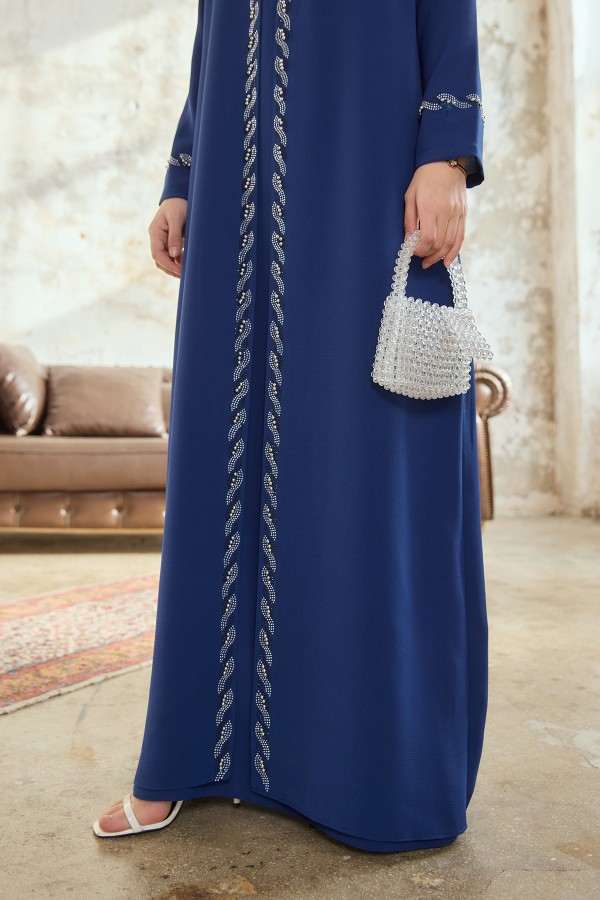 Lara Plus Size Evening Dress - Indigo