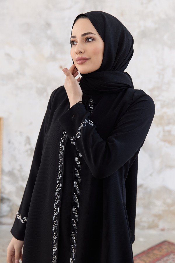 Lara Plus Size Evening Dress - Black