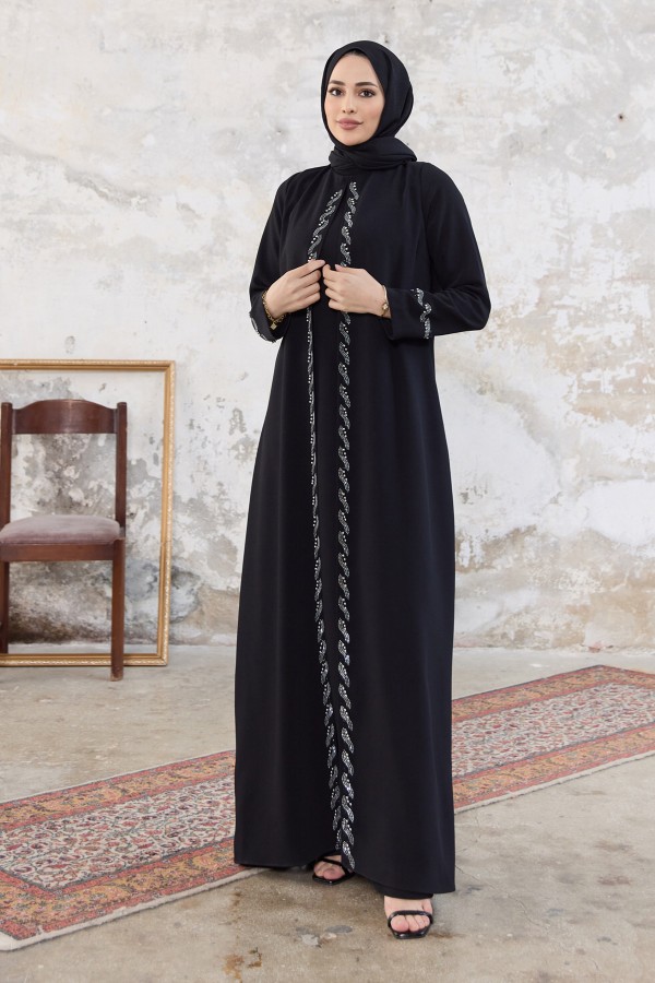 Lara Plus Size Evening Dress - Black