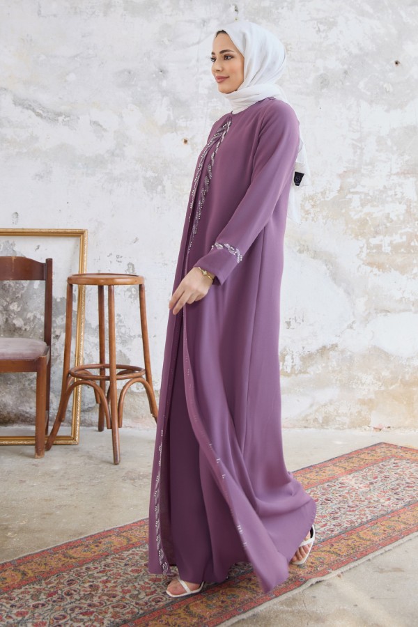 Lara Plus Size Evening Dress - Lilac