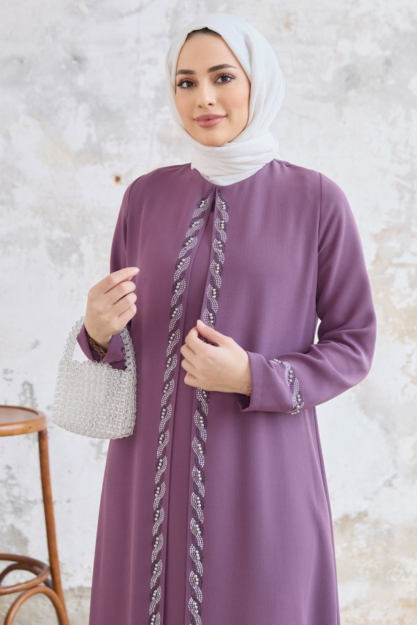 Lara Büyük Beden Abiye - Leylak