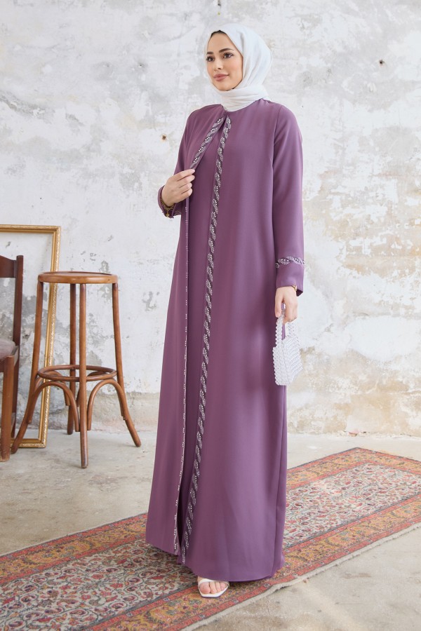 Lara Büyük Beden Abiye - Leylak