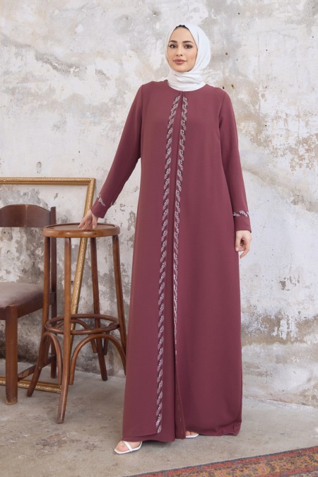 Lara Plus Size Evening Dress - Dusty Rose