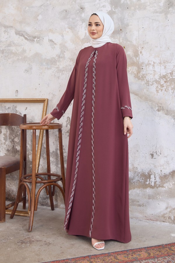 Lara Plus Size Evening Dress - Dusty Rose