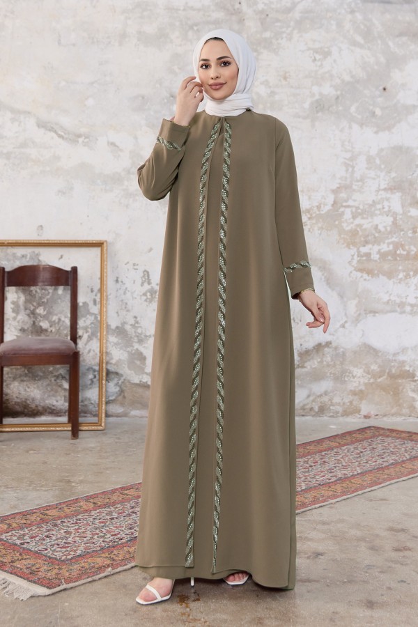 Lara Plus Size Evening Dress - Mink