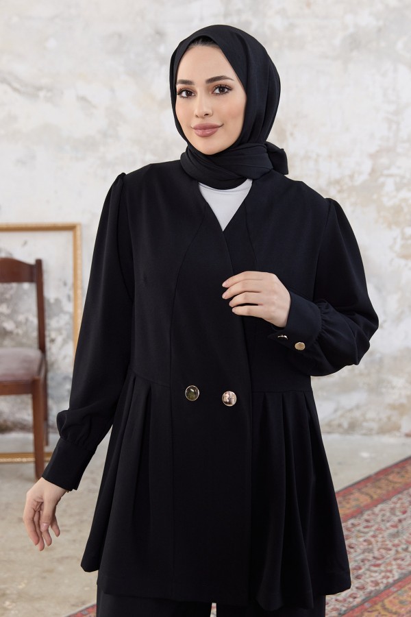 Linda Ceket Pantolon Takım - Siyah