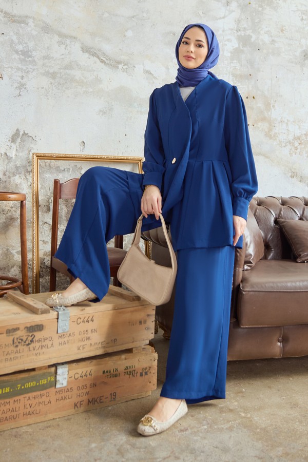 Linda Jacket Trousers Set - Indigo