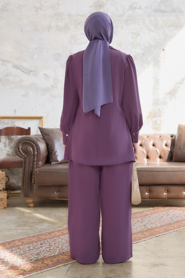 Linda Ceket Pantolon Takım - Leylak