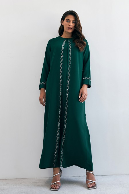 Lara Plus Size Evening Dress - Khaki