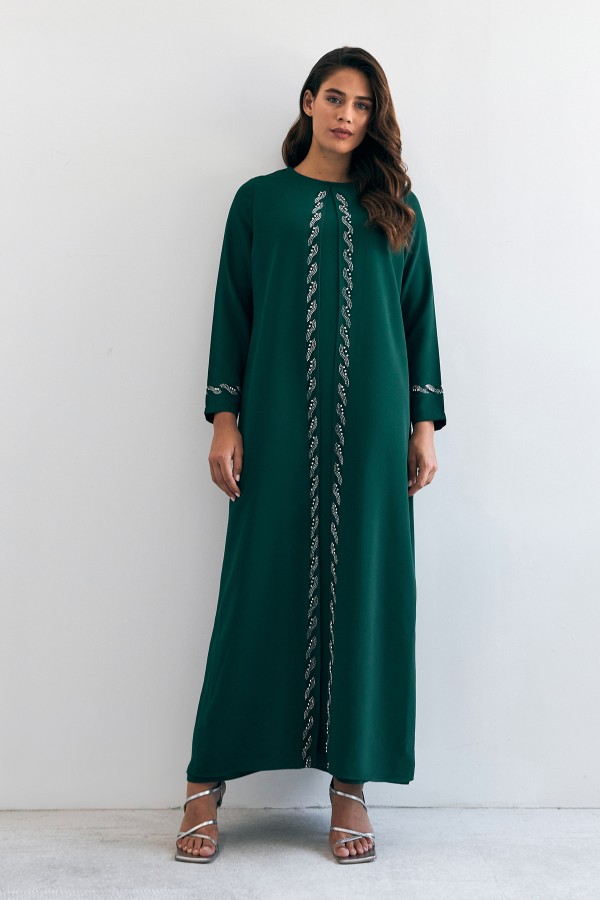 Lara Plus Size Evening Dress - Khaki