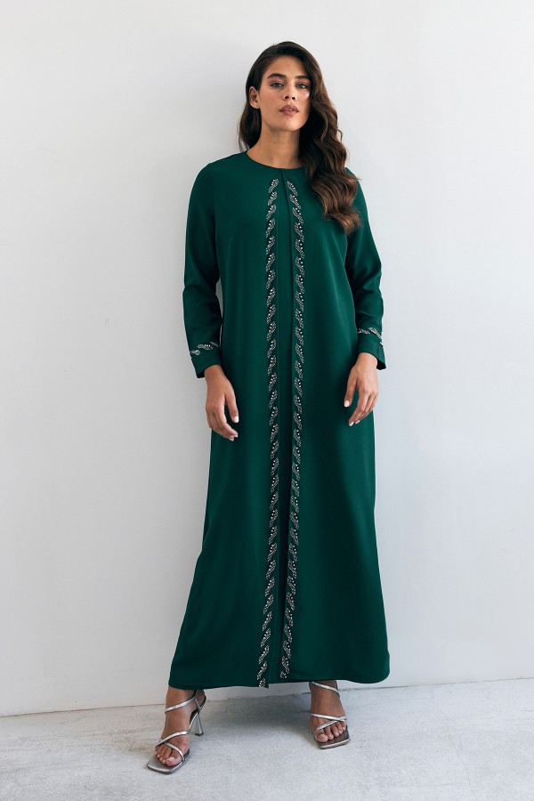 Lara Plus Size Evening Dress - Khaki