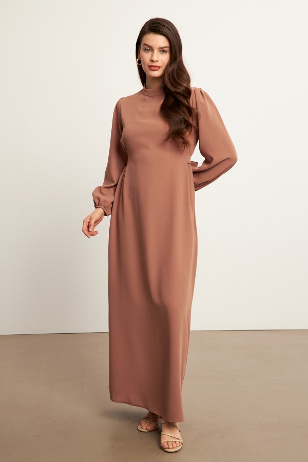 Nevra Belted Dress - Camel