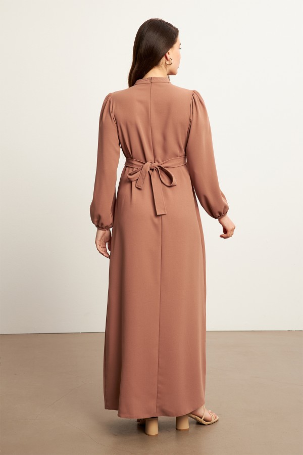 Nevra Belted Dress - Camel