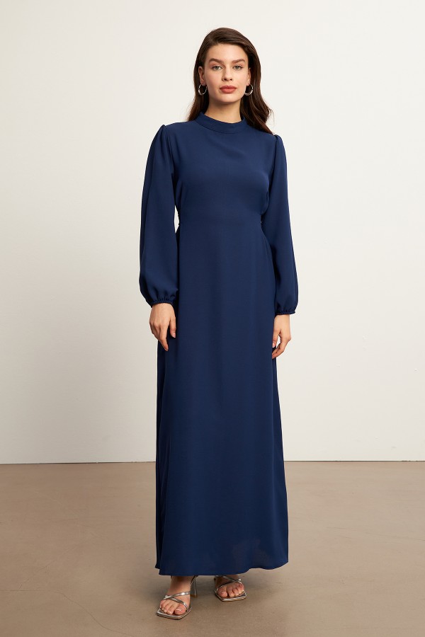 Nevra Belted Dress - Indigo