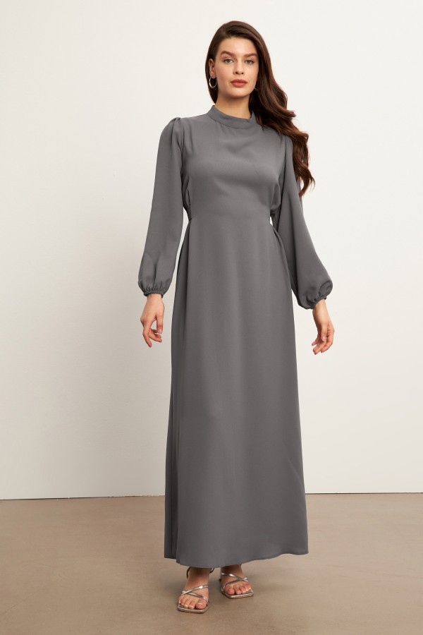Nevra Belted Dress - Gray