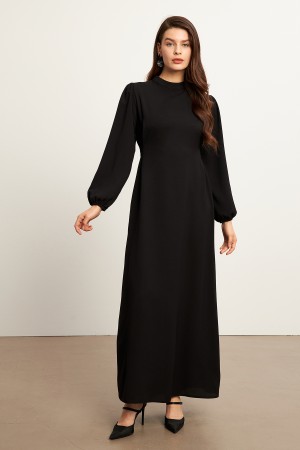 Nevra Belted Dress - Black