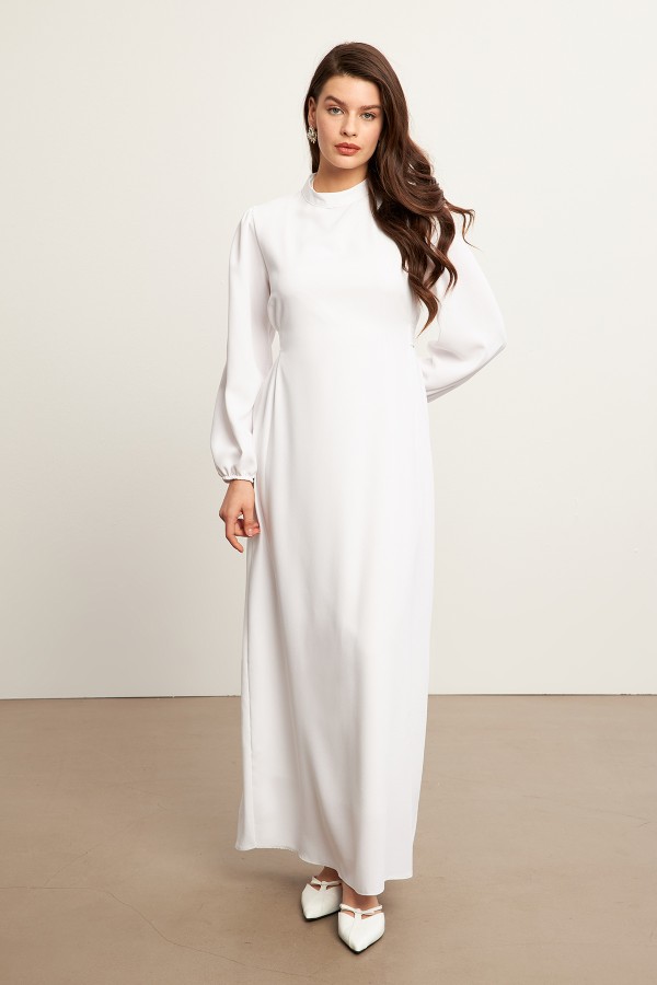 Nevra Belted Dress - Ecru