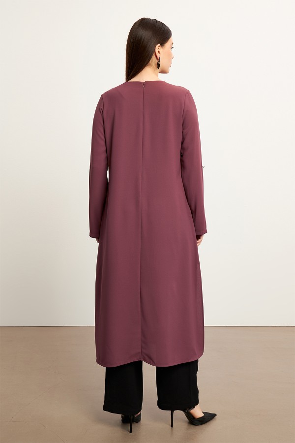 Afra Tunik Pantolon Takım - Gül Kurusu