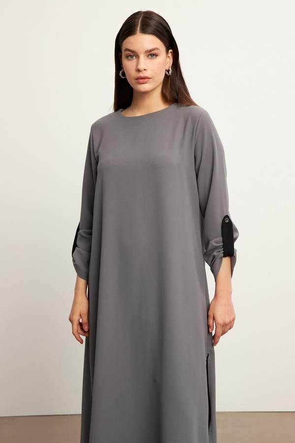 Afra Tunic Trousers Set - Gray