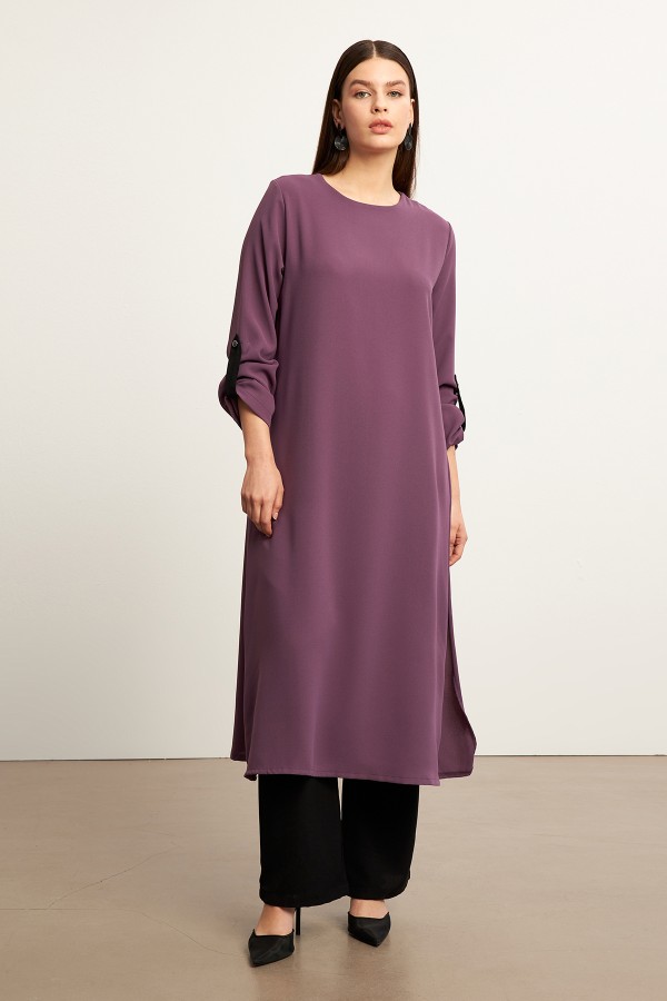 Afra Tunik Pantolon Takım - Leylak