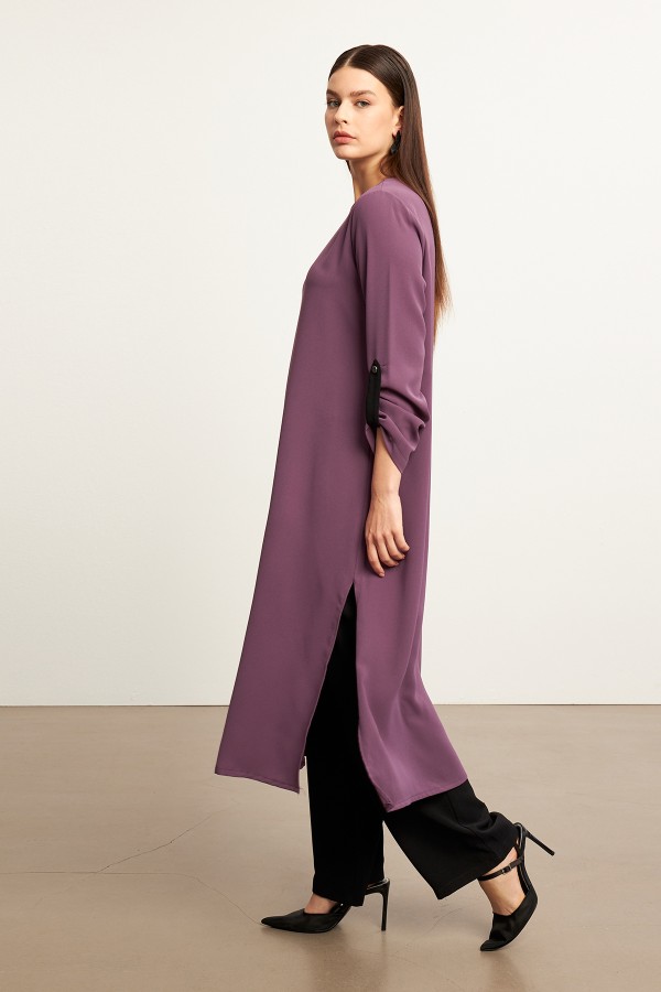 Afra Tunik Pantolon Takım - Leylak