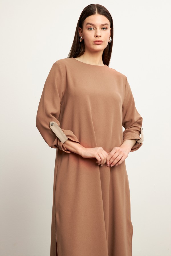 Afra Tunik Pantolon Takım - Camel
