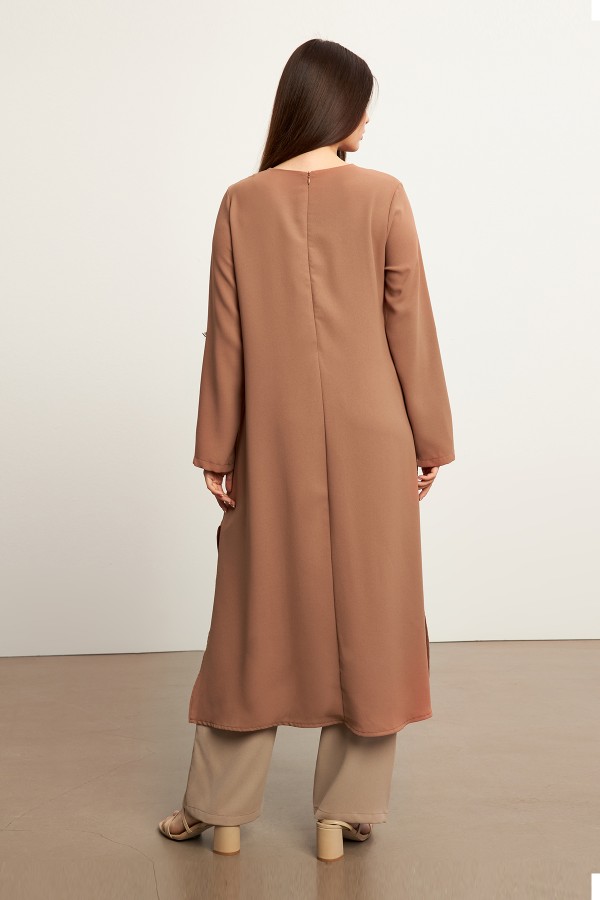 Afra Tunik Pantolon Takım - Camel