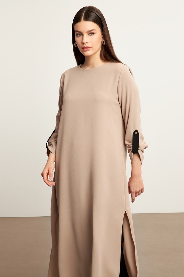 Afra Tunic Trouser Set - Beige