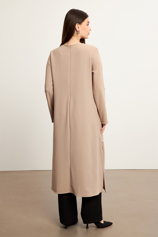 Afra Tunic Trouser Set - Beige